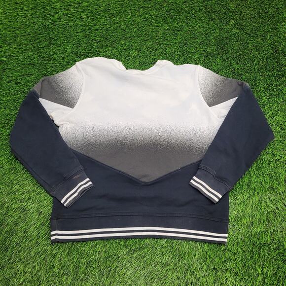 NIKE Air Swoosh Sweatshirt Womens L 22x22 Black White Ombre - Picture 2 of 16